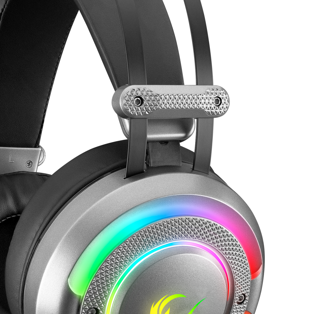 G7 X-RUNNER RGB 7.1 Oyuncu Kulaklığı - Gri - Rampage