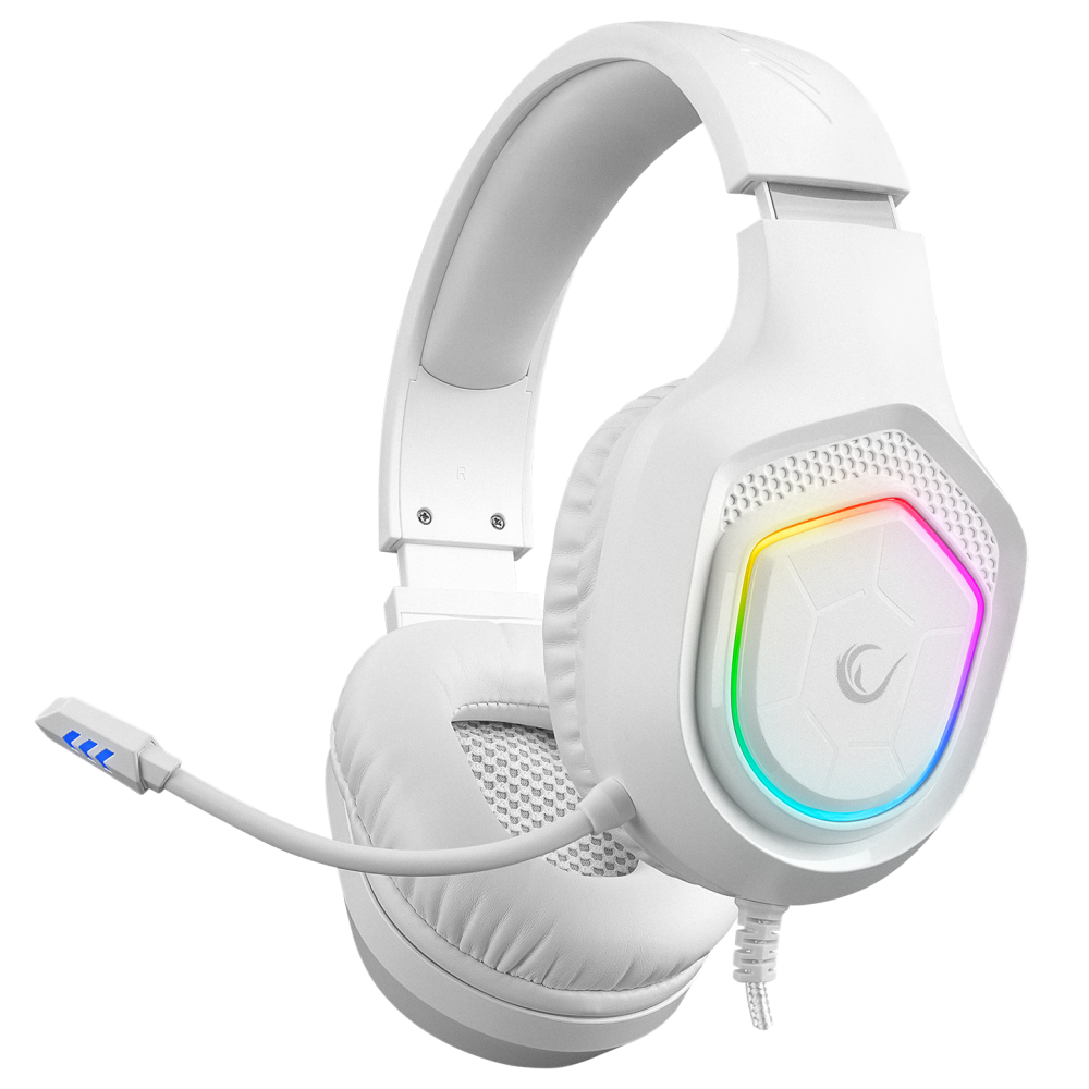 RM-K90 VECTOR RGB 3.5mm Oyuncu Kulaklığı - Beyaz - Rampage