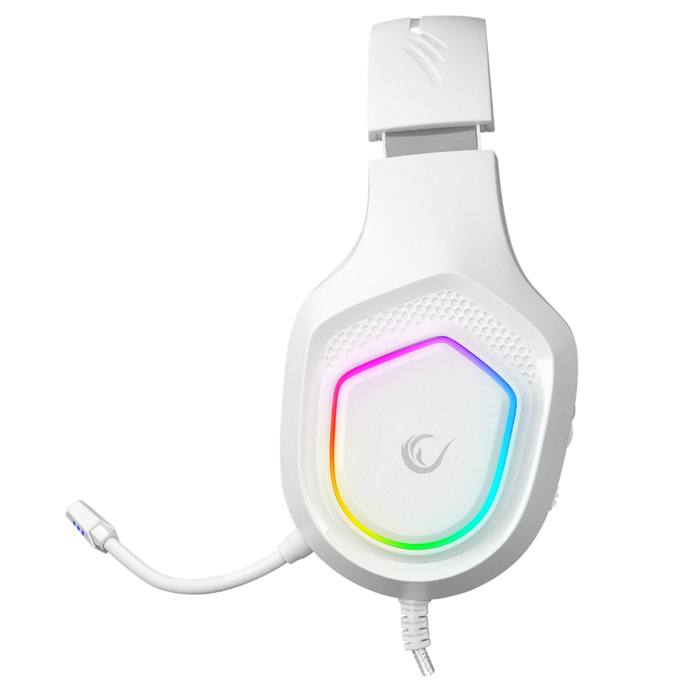RM-K90 VECTOR RGB 3.5mm Oyuncu Kulaklığı - Beyaz - Rampage