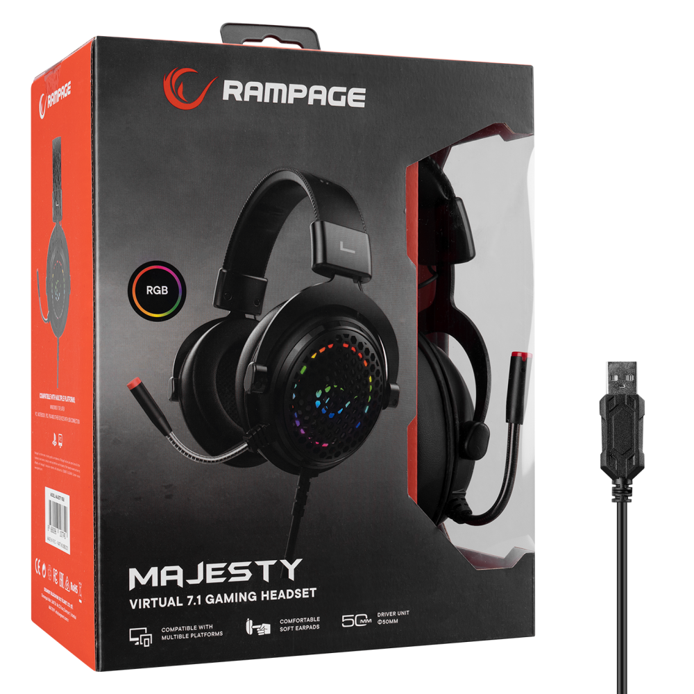 MAJESTY RGB 7.1 Oyuncu Kulaklığı - Rampage