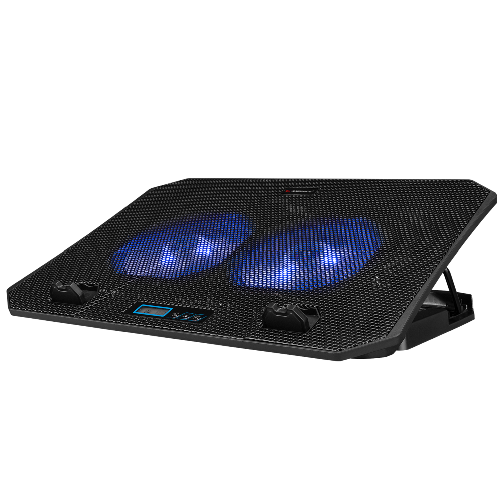 AD-RC44 SNOW Siyah 2 Fanlı LCD Göstergeli 15-17 Notebook Soğutucu Stand - Rampage