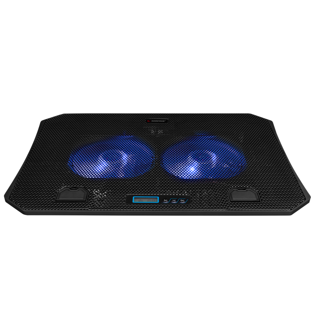 AD-RC44 SNOW Siyah 2 Fanlı LCD Göstergeli 15-17 Notebook Soğutucu Stand - Rampage