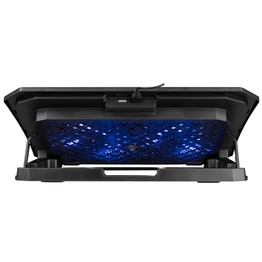 AD-RC44 SNOW Siyah 2 Fanlı LCD Göstergeli 15-17 Notebook Soğutucu Stand - Rampage