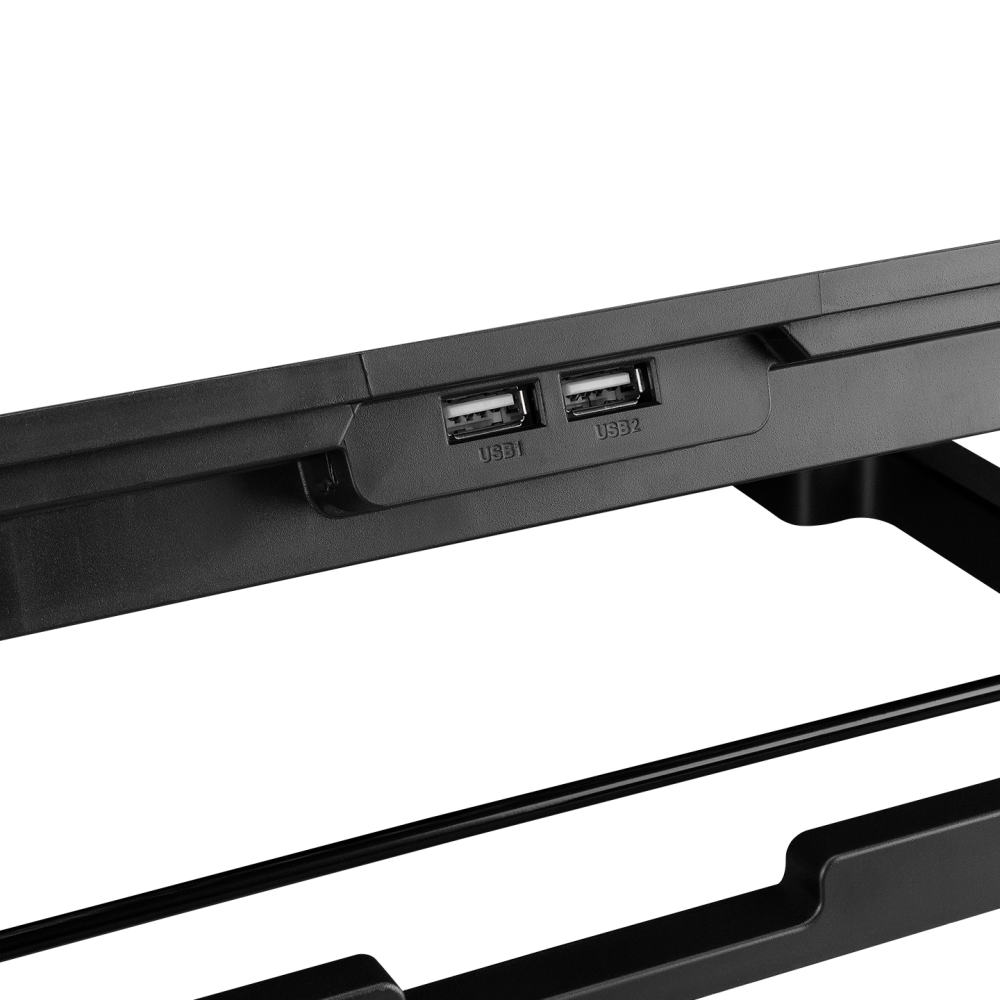 AD-RC44 SNOW Siyah 2 Fanlı LCD Göstergeli 15-17 Notebook Soğutucu Stand - Rampage