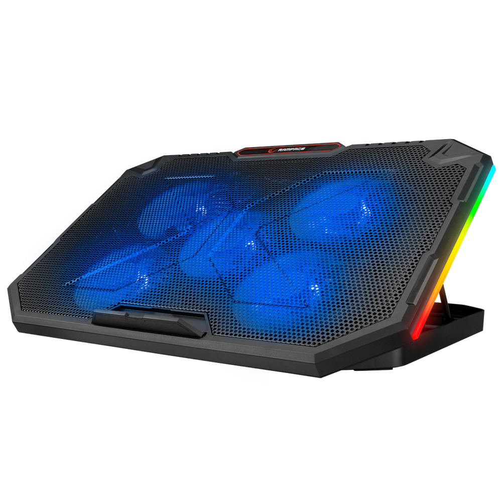 AD-RC15 SPEAR Siyah 5 Fan 2 USB RGB Işıklı 15-17 inç Notebook Soğutucu Stand - Rampage