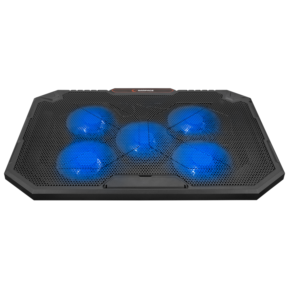 AD-RC15 SPEAR Siyah 5 Fan 2 USB RGB Işıklı 15-17 inç Notebook Soğutucu Stand - Rampage