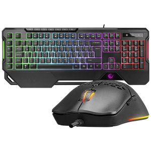 KM-R96 Elemental RGB Multimedia Keyboard and 7200 DPI Mouse Gaming Set-Black