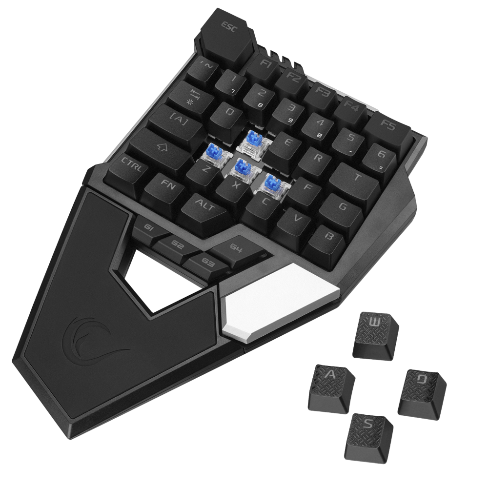 KB-277 OMNI Siyah Örgülü Type C RGB 6 Farklı Aydınlatma Modu Q Mini Gaming Oyuncu Klavyesi