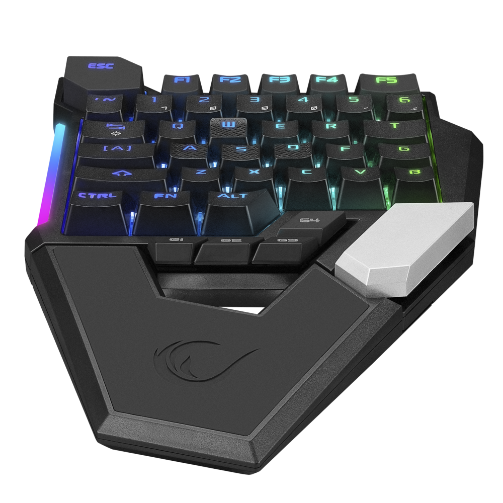 KB-277 OMNI Siyah Örgülü Type C RGB 6 Farklı Aydınlatma Modu Q Mini Gaming Oyuncu Klavyesi