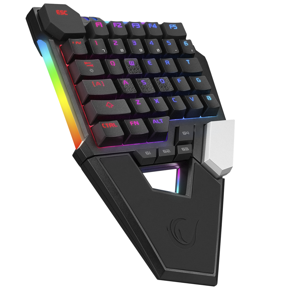 KB-277 OMNI Siyah Örgülü Type C RGB 6 Farklı Aydınlatma Modu Q Mini Gaming Oyuncu Klavyesi
