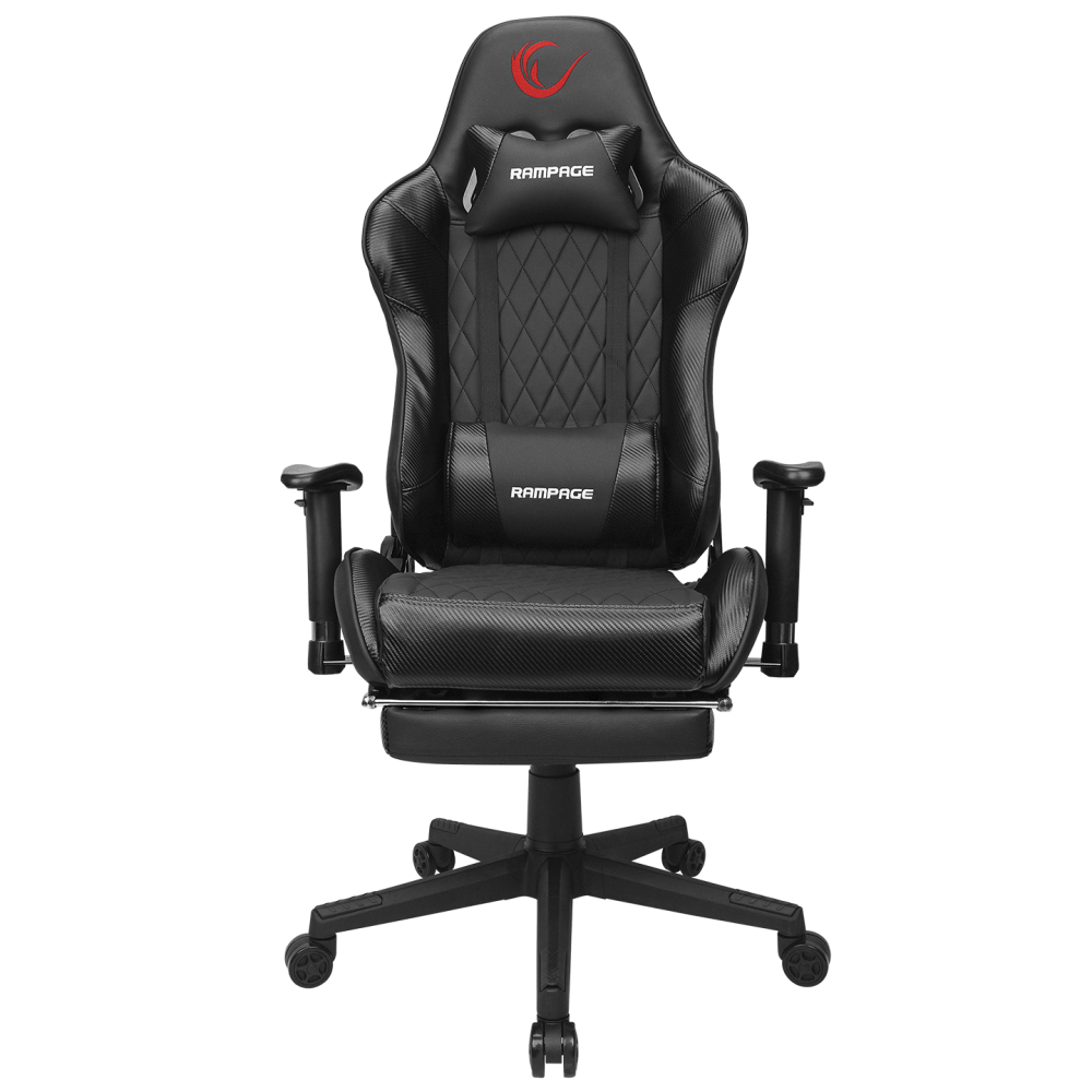 KL-R71 EMPIRE Ayak Dayama Yerli Siyah/Silver Gaming Oyuncu Koltuğu - Rampage