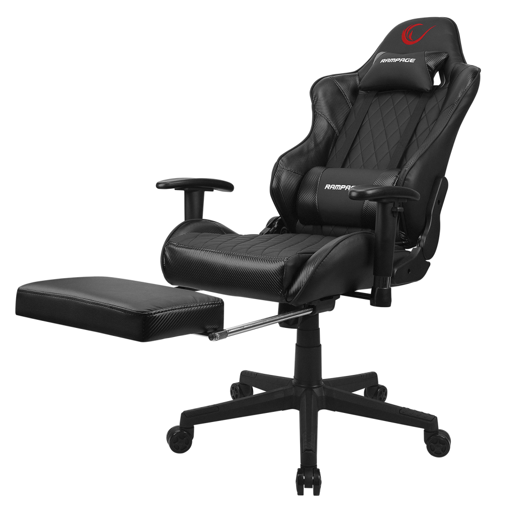 KL-R71 EMPIRE Ayak Dayama Yerli Siyah/Silver Gaming Oyuncu Koltuğu - Rampage