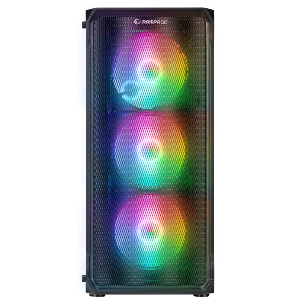 COMPACT 750W 80+ BRONZE Siyah 4*RGB Auto Fan E-ATX Mid-T Gaming Oyuncu Kasası - Rampage