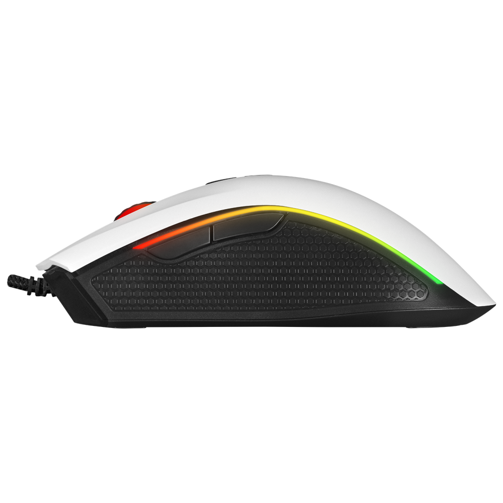 SMX-R44 V2 Makrolu Beyaz 12800 DPI RGB Ledli 80 Million Huano Switch Gaming Oyuncu Mouse - Rampage