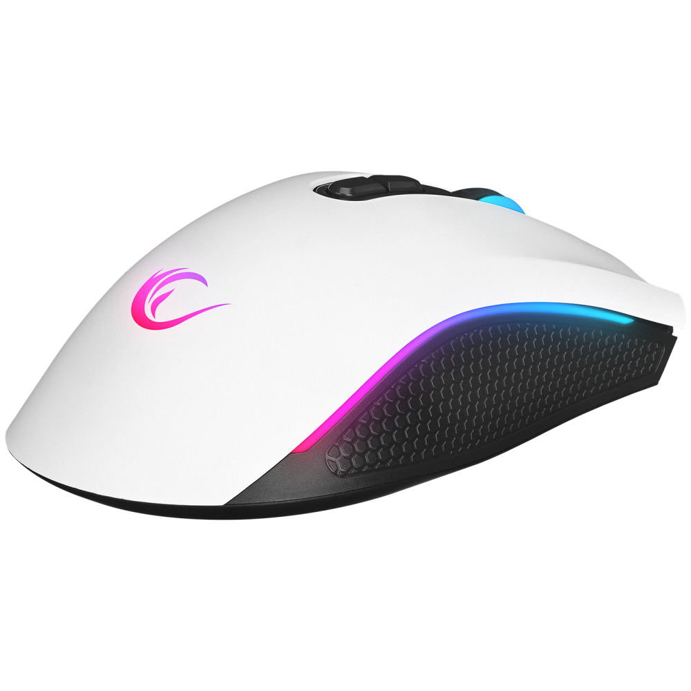 SMX-R44 V2 Makrolu Beyaz 12800 DPI RGB Ledli 80 Million Huano Switch Gaming Oyuncu Mouse - Rampage