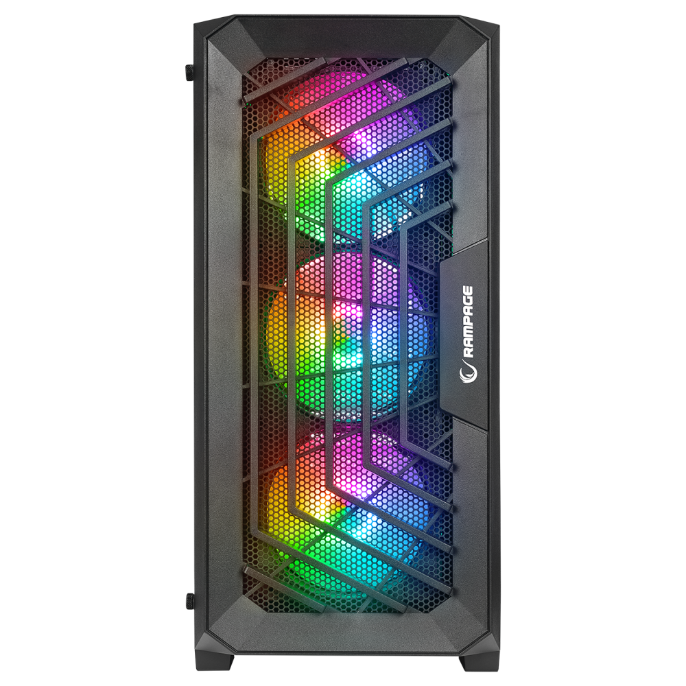 SPEAR 750W 80+ BRONZE Siyah 4*RGB Auto Fan ATX Mid-T Gaming Oyuncu Kasası - Rampage