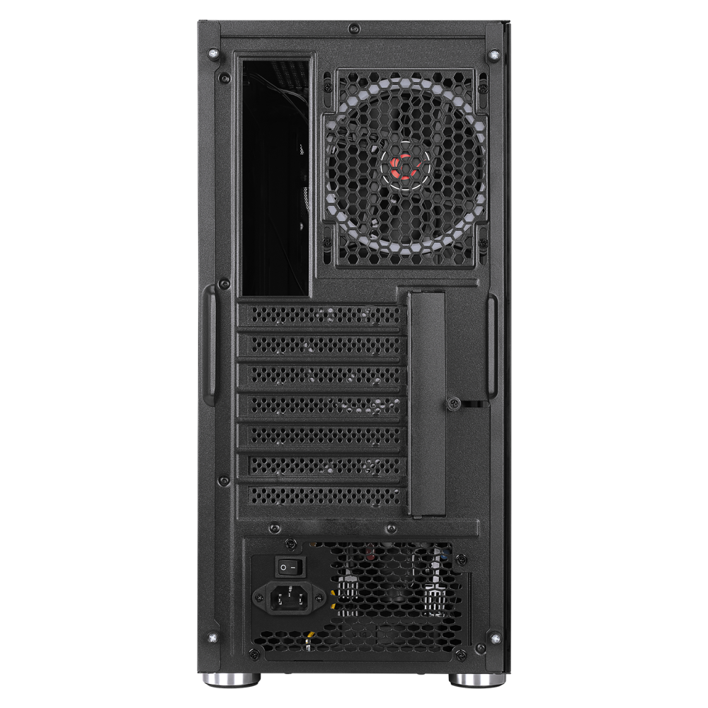 HACKER 650W 80+ BRONZE Siyah 4*RGB Auto Fan ATX Mid-T Gaming Oyuncu Kasası - Rampage