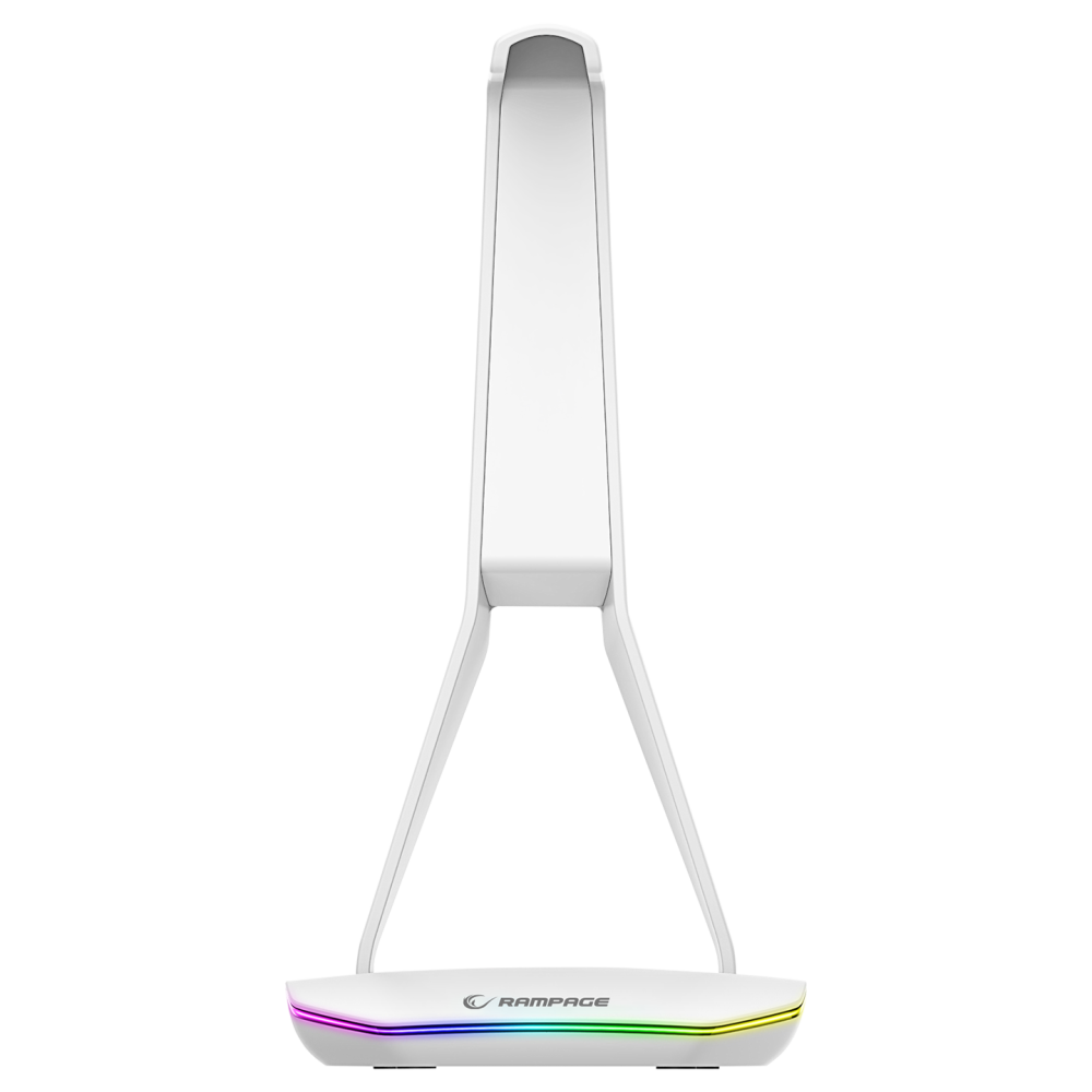 TOWER T14 Kulaklık İçin Stand RGB Işıklı 2*Usb Port Beyaz
