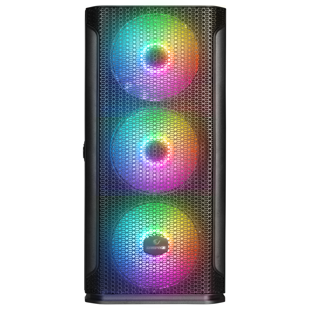 TRAPPER 750W 80+ BRONZE Manyetik Temperli Camlı 3*14cm+1*12cm ARGB E-ATX Mid-T Gaming Oyuncu Kasası - Rampage