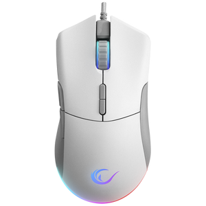 SMX-R21 COMPACT Usb Beyaz/Gri RGB Işıklı+Macro 7200dpi / 1000hz Gaming Oyuncu Mouse - Rampage
