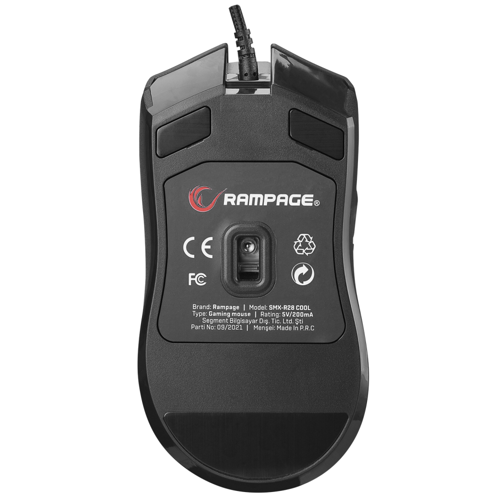SMX-R28 COOL Usb Siyah RGB Işıklı+Macro 7200dpi / 1000hz Gaming Oyuncu Mouse - Rampage