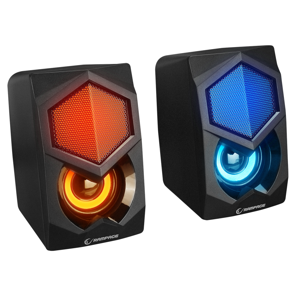 RMS-N29 2.0 3W*2 USB 5V Rainbow Aydınlatmalı Gaming Speaker Hoparlör - Rampage