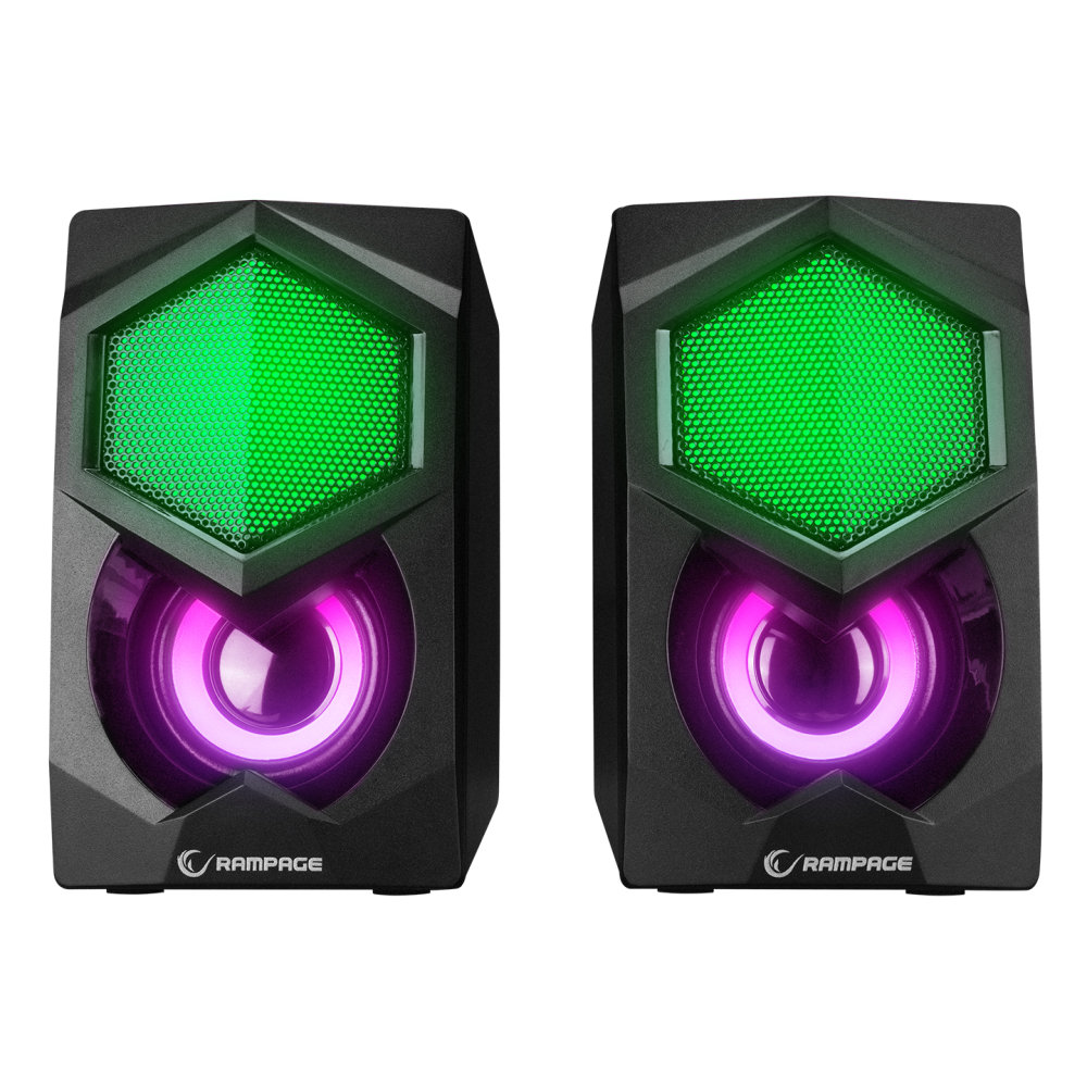 RMS-N29 2.0 3W*2 USB 5V Rainbow Aydınlatmalı Gaming Speaker Hoparlör - Rampage