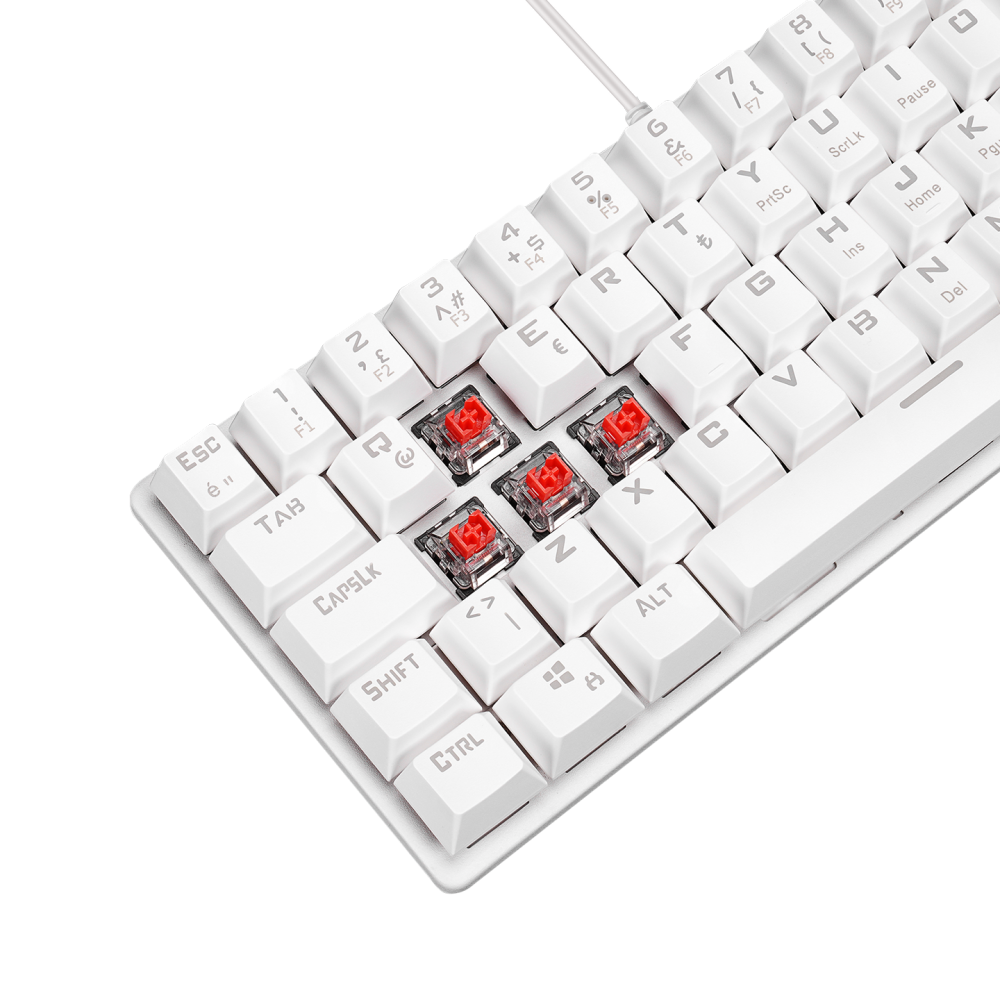 PLOWER K60 Beyaz Bilek Destekli Red Switch Gaming Oyuncu Klavye - Rampage