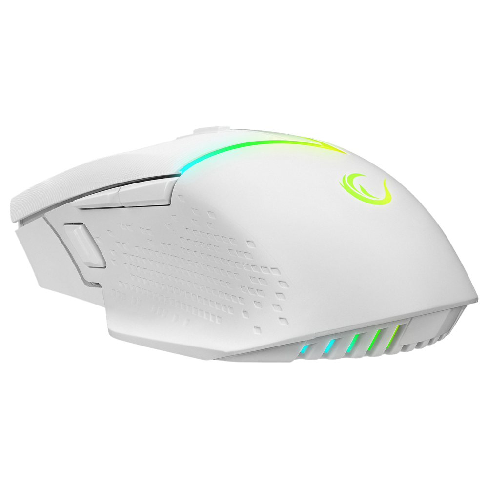 DROP M3 Beyaz RGB Kablosuz 10000DPI 10D Gaming Oyuncu Mouse - Rampage