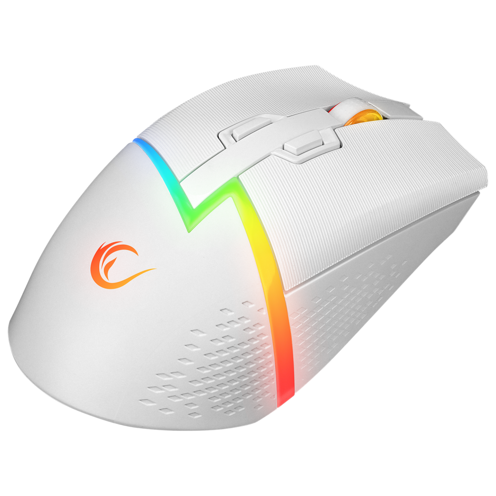 DROP M3 Beyaz RGB Kablosuz 10000DPI 10D Gaming Oyuncu Mouse - Rampage