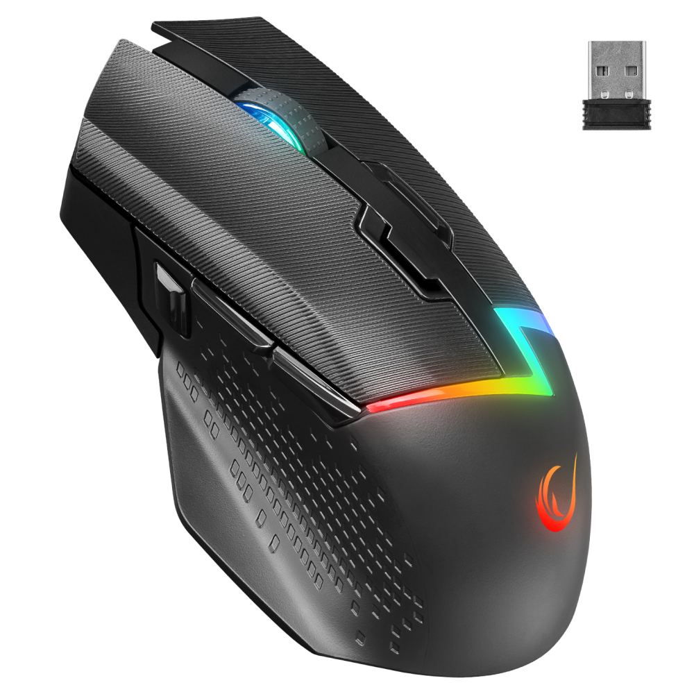 DROP M3 Siyah RGB Kablosuz 10000DPI 10D Gaming Oyuncu Mouse - Rampage
