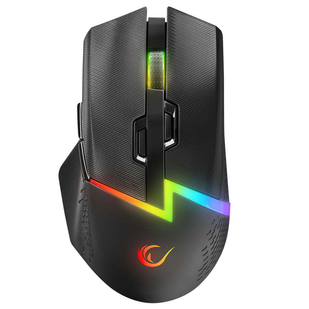 DROP M3 Siyah RGB Kablosuz 10000DPI 10D Gaming Oyuncu Mouse - Rampage