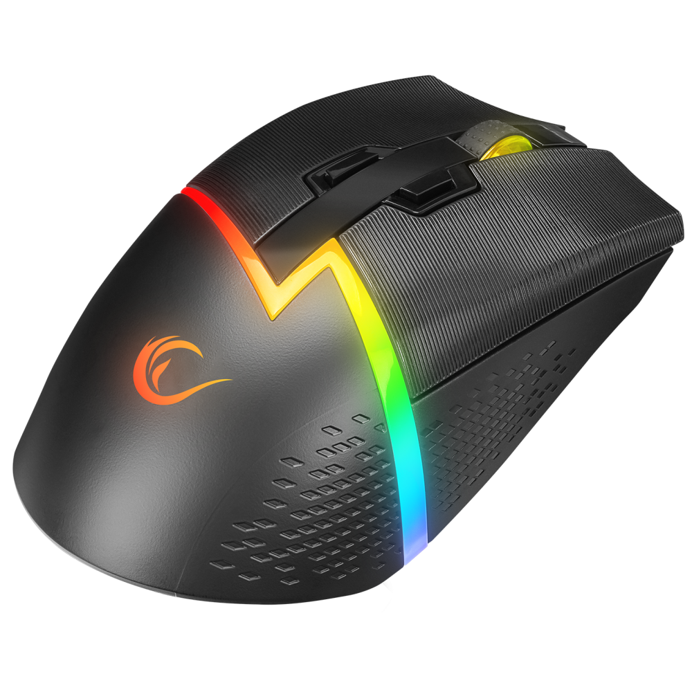 DROP M3 Siyah RGB Kablosuz 10000DPI 10D Gaming Oyuncu Mouse - Rampage