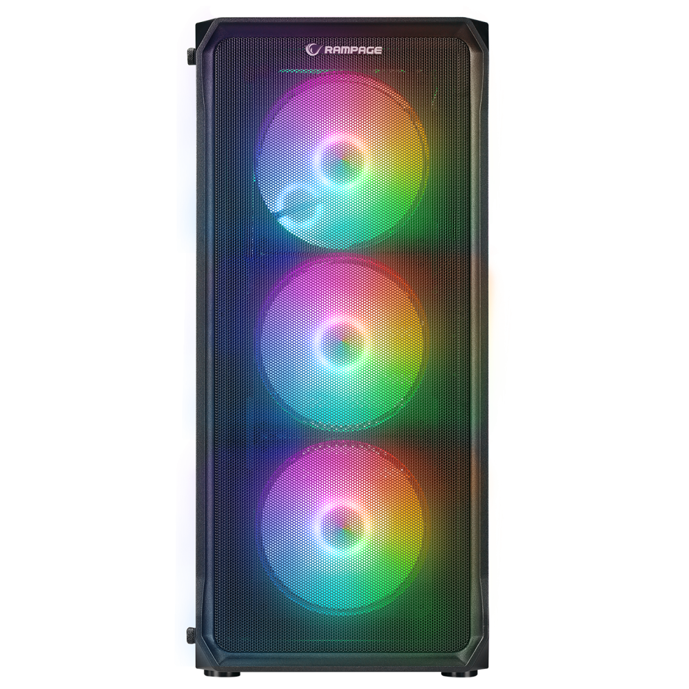 COMPACT 750W 80+ BRONZE Siyah 4*RGB Auto Fan E-ATX Mid-T Gaming Oyuncu Kasası - Rampage