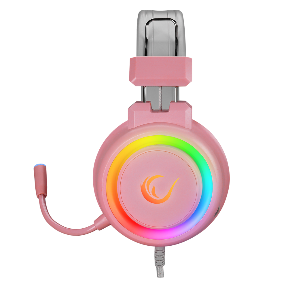 SN-R10 ALQUIST 3.5mm RGB Oyuncu Kulaklığı - Pembe - Rampage
