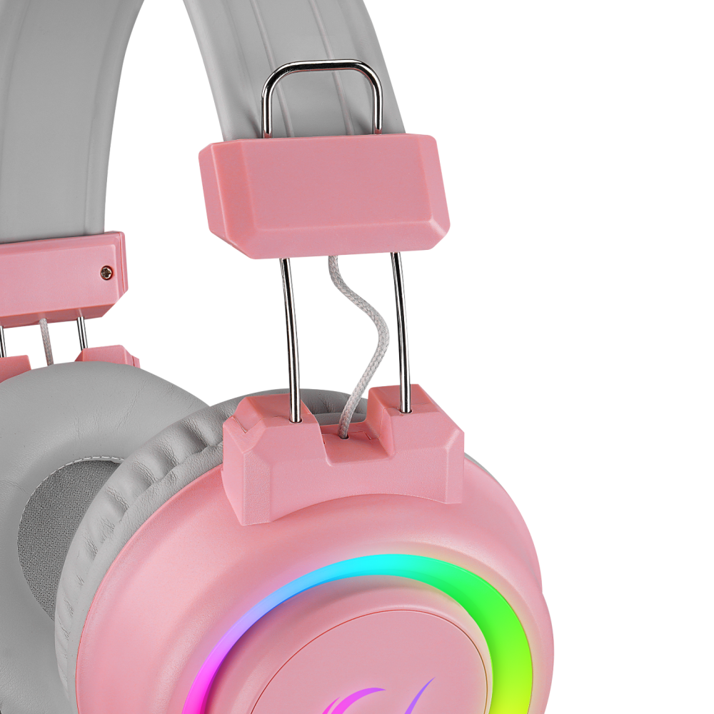 SN-R10 ALQUIST 3.5mm RGB Oyuncu Kulaklığı - Pembe - Rampage