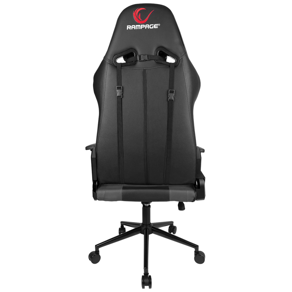 KL-R56 3D Kol,Tam Dökme Süngerli Siyah/Gri Oyuncu Koltuğu - Rampage