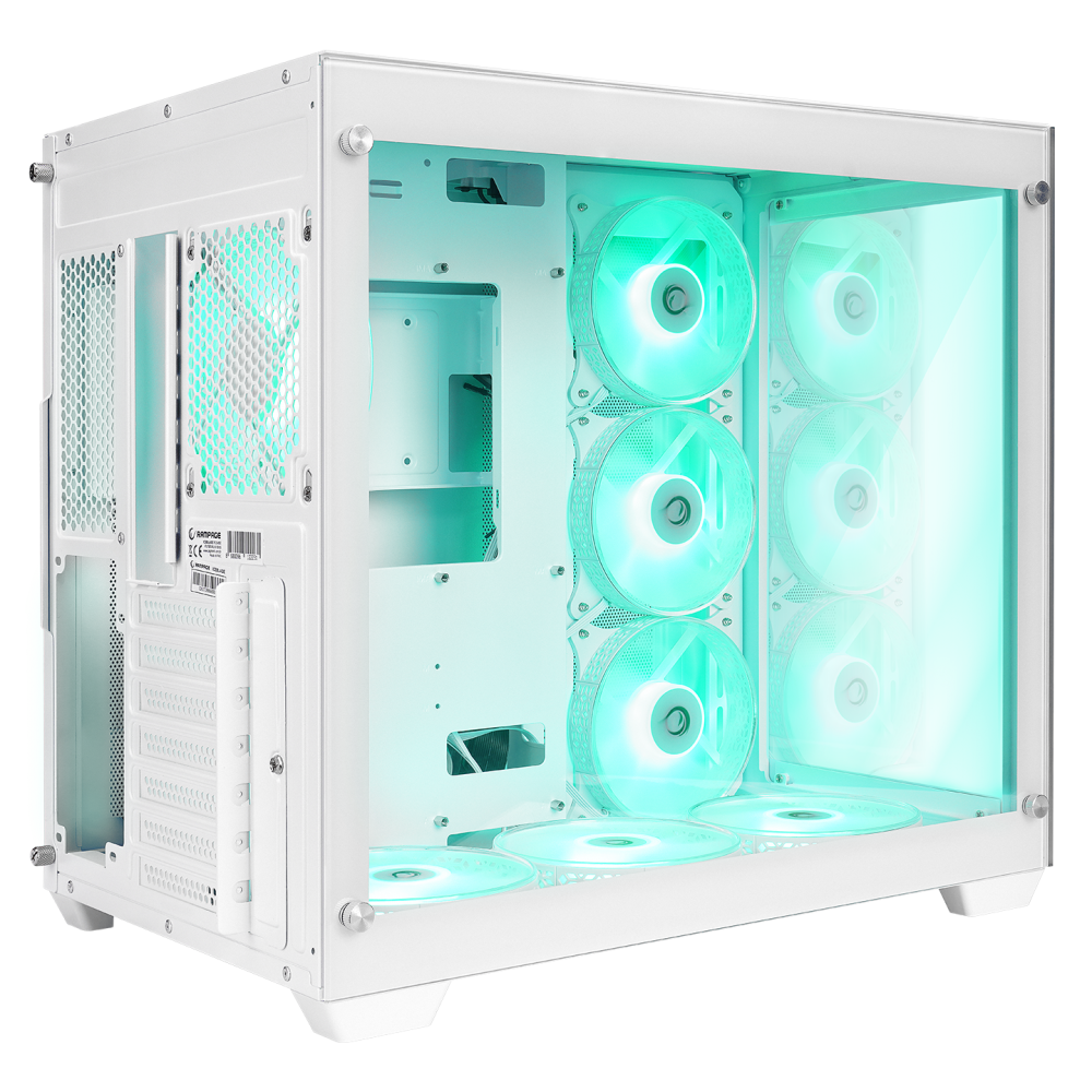 ICEBLADE Temperli Camlı Beyaz ATX Mid-T Gaming Oyuncu Kasası - Rampage