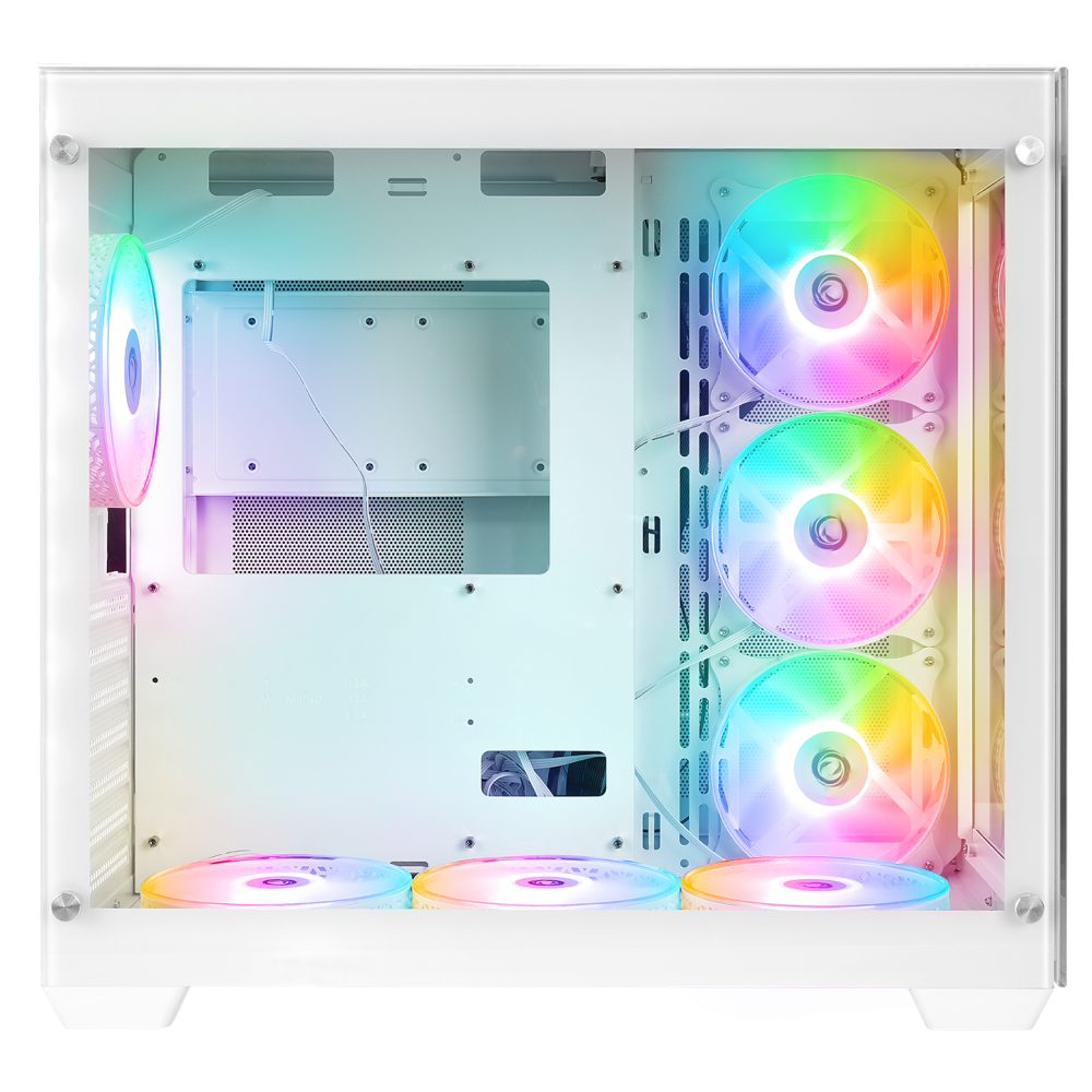 ICEBLADE Temperli Camlı Beyaz ATX Mid-T Gaming Oyuncu Kasası - Rampage
