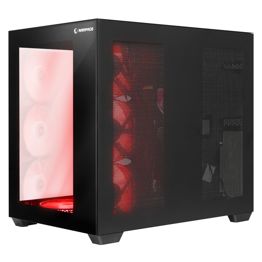 ICEBLADE Temperli Camlı SiyahATX Mid-T Gaming Oyuncu Kasası - Rampage