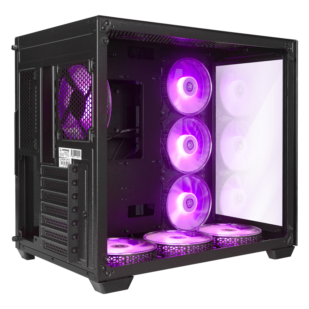 ICEBLADE Temperli Camlı SiyahATX Mid-T Gaming Oyuncu Kasası - Rampage