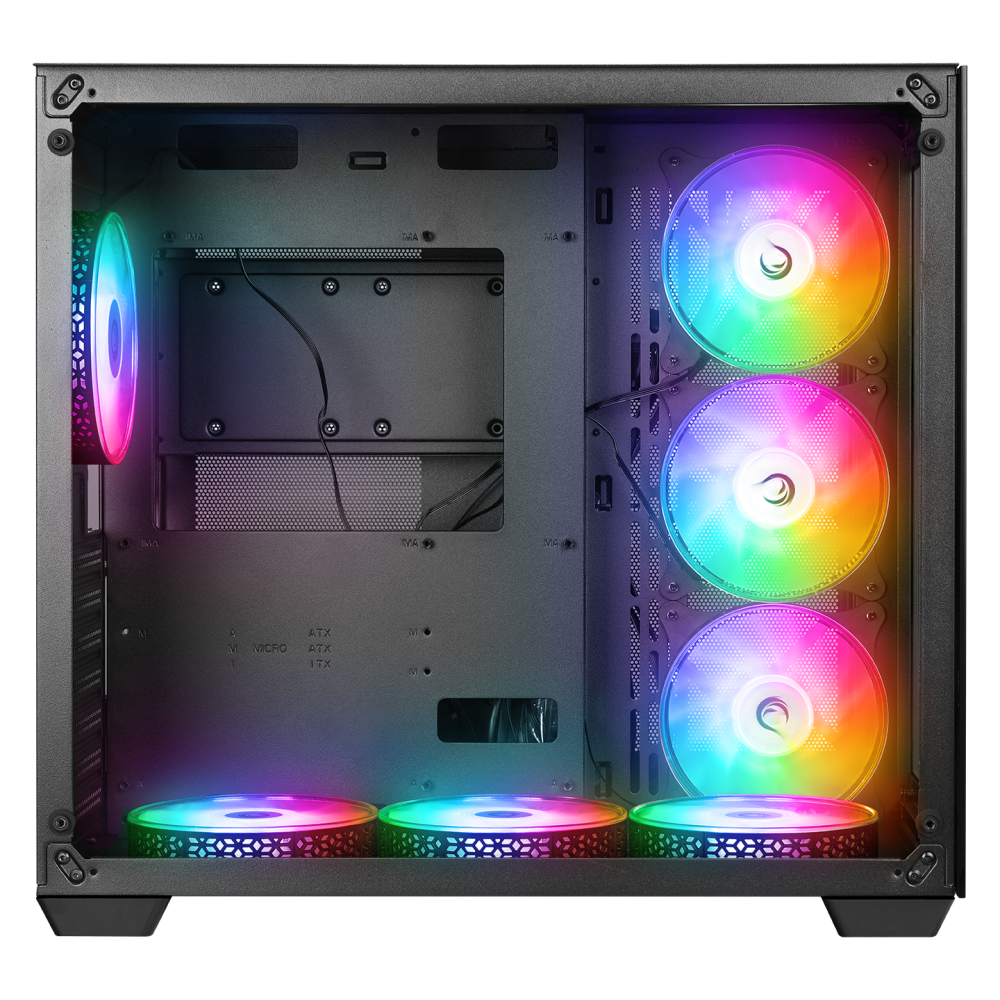 ICEBLADE Temperli Camlı SiyahATX Mid-T Gaming Oyuncu Kasası - Rampage