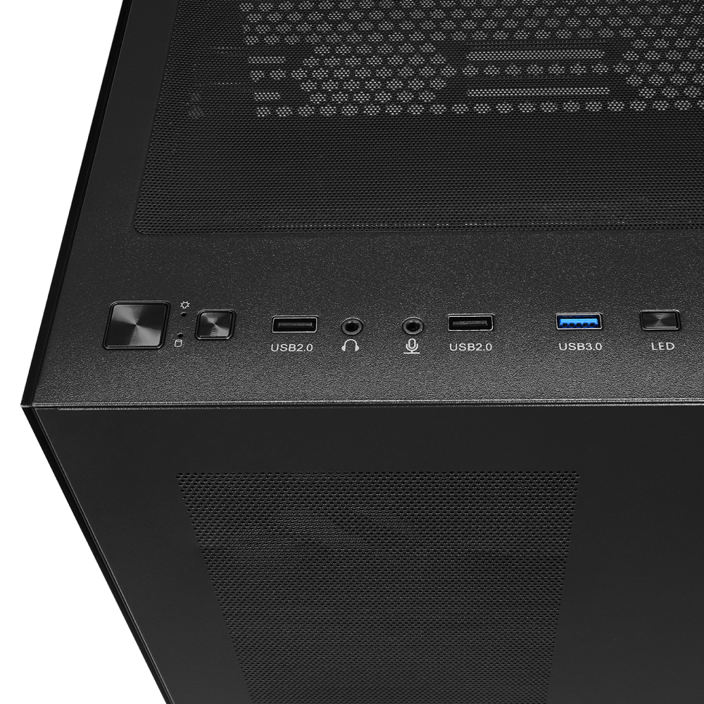 ICEBLADE Temperli Camlı SiyahATX Mid-T Gaming Oyuncu Kasası - Rampage