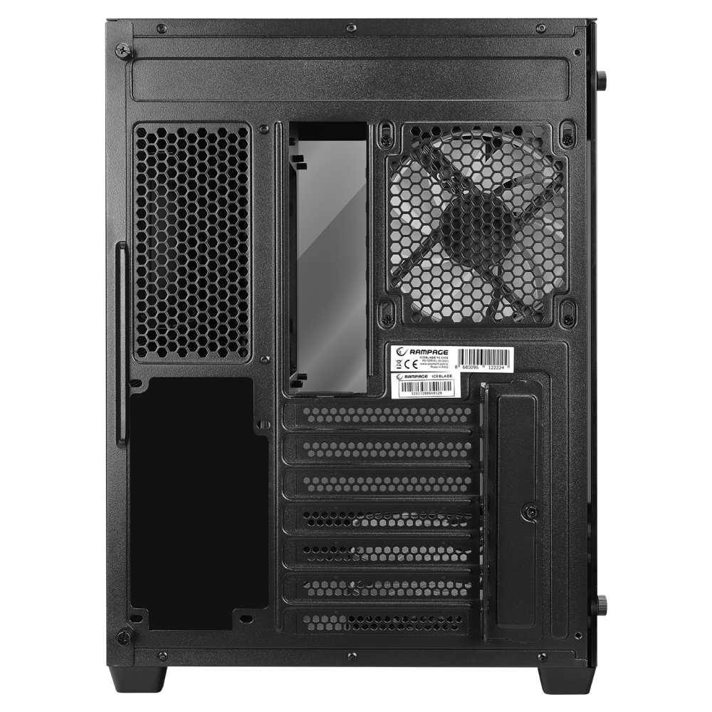 ICEBLADE Temperli Camlı SiyahATX Mid-T Gaming Oyuncu Kasası - Rampage