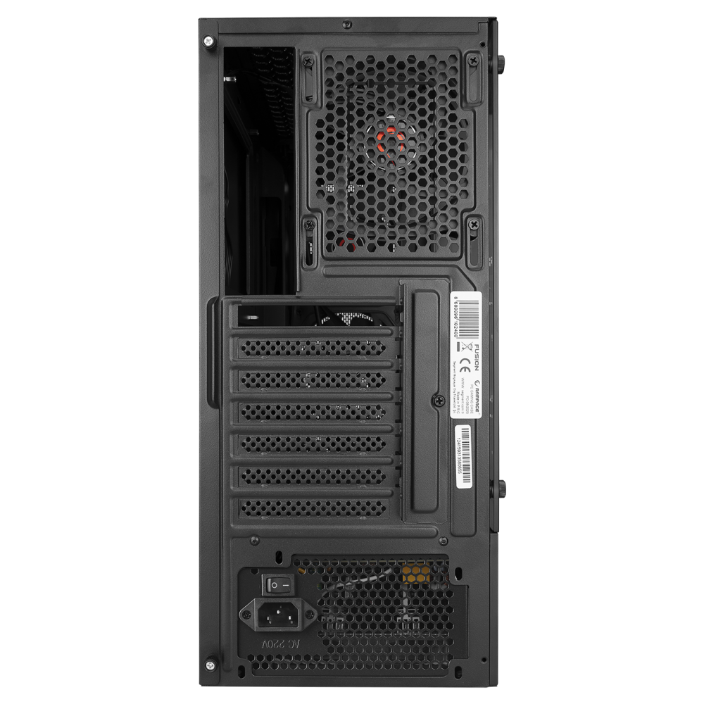 FUSION 650W 80+ BRONZE 4*12cm Rainbow Temperli Camlı ATX Mid-T Gaming Oyuncu Kasası - Rampage