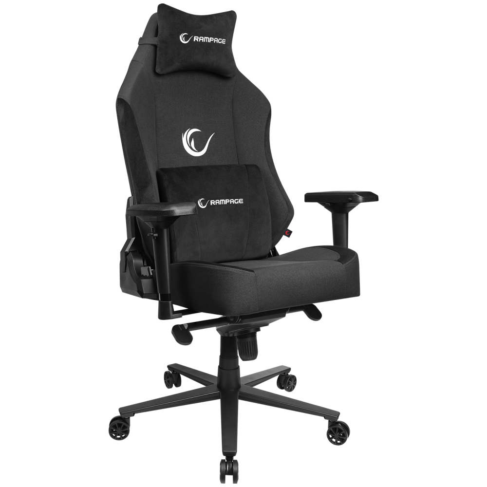 KL-R72 WOOF Üst Seviye Terletmez Kumaş Siyah Gaming Oyuncu Koltuğu - Rampage