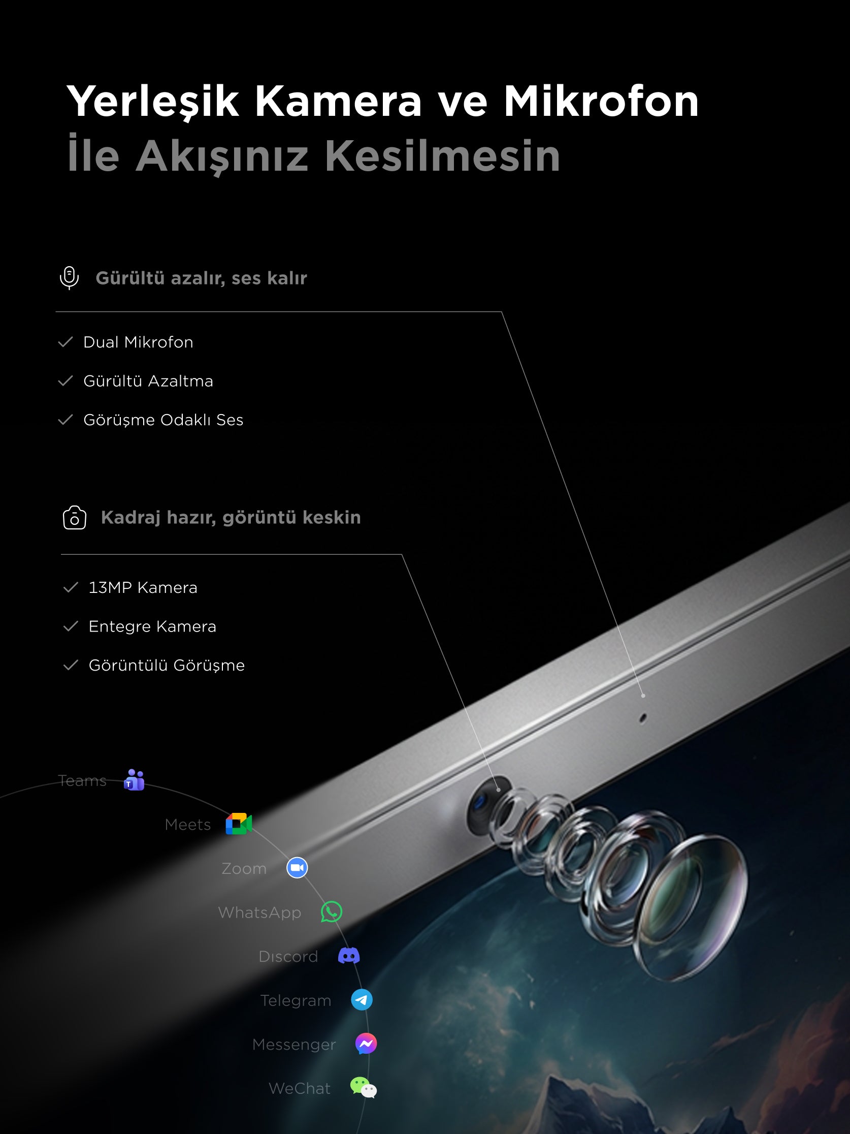 Rampage LD32FH8183MT 32'' 80 Ekran FHD IPS Android 13.0 Dokunmatik Smart Taşınabilir Monitör