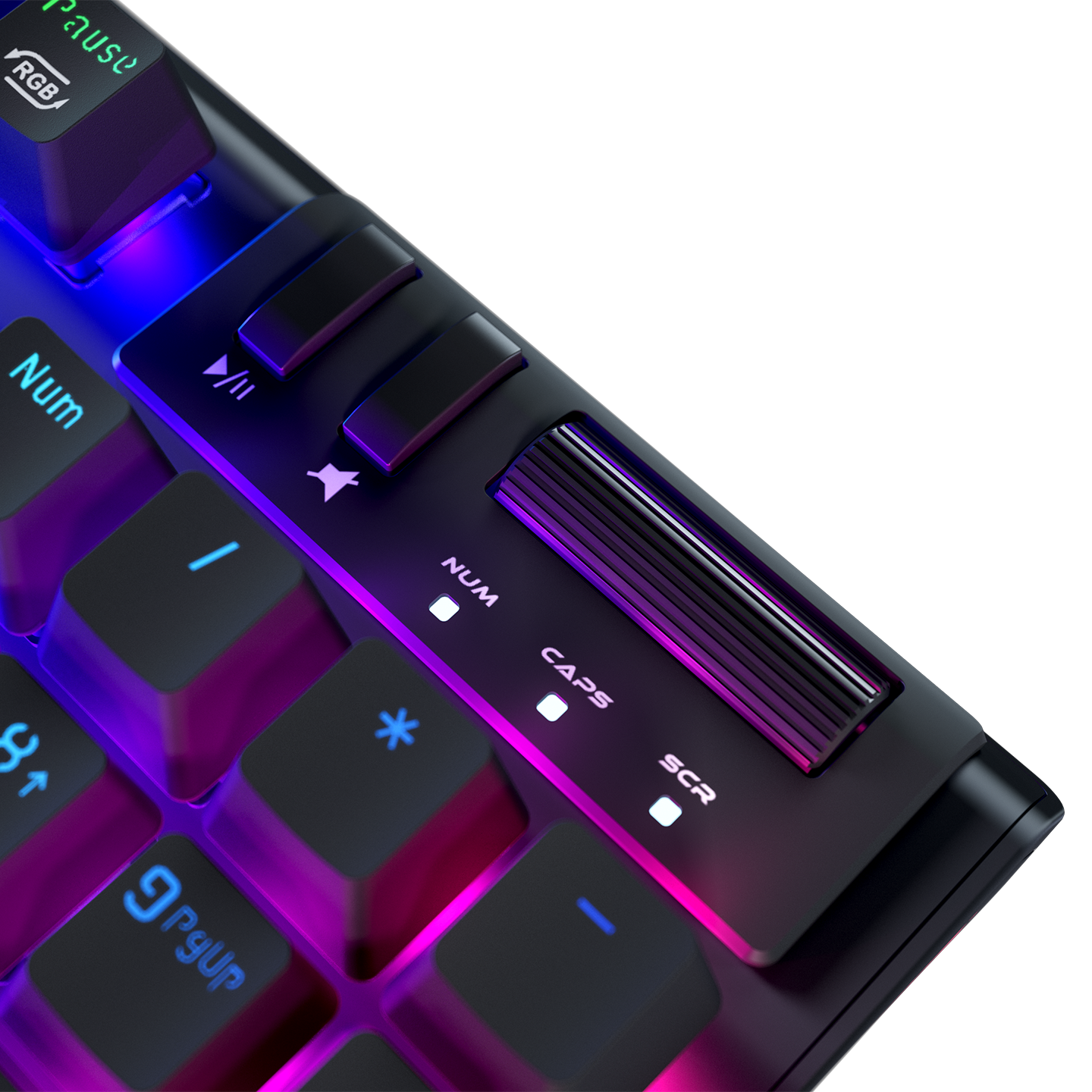 Carbon Siyah RGB Q Bilek Destekli Blue Switch Gaming Oyuncu Klavyesi - Rampage