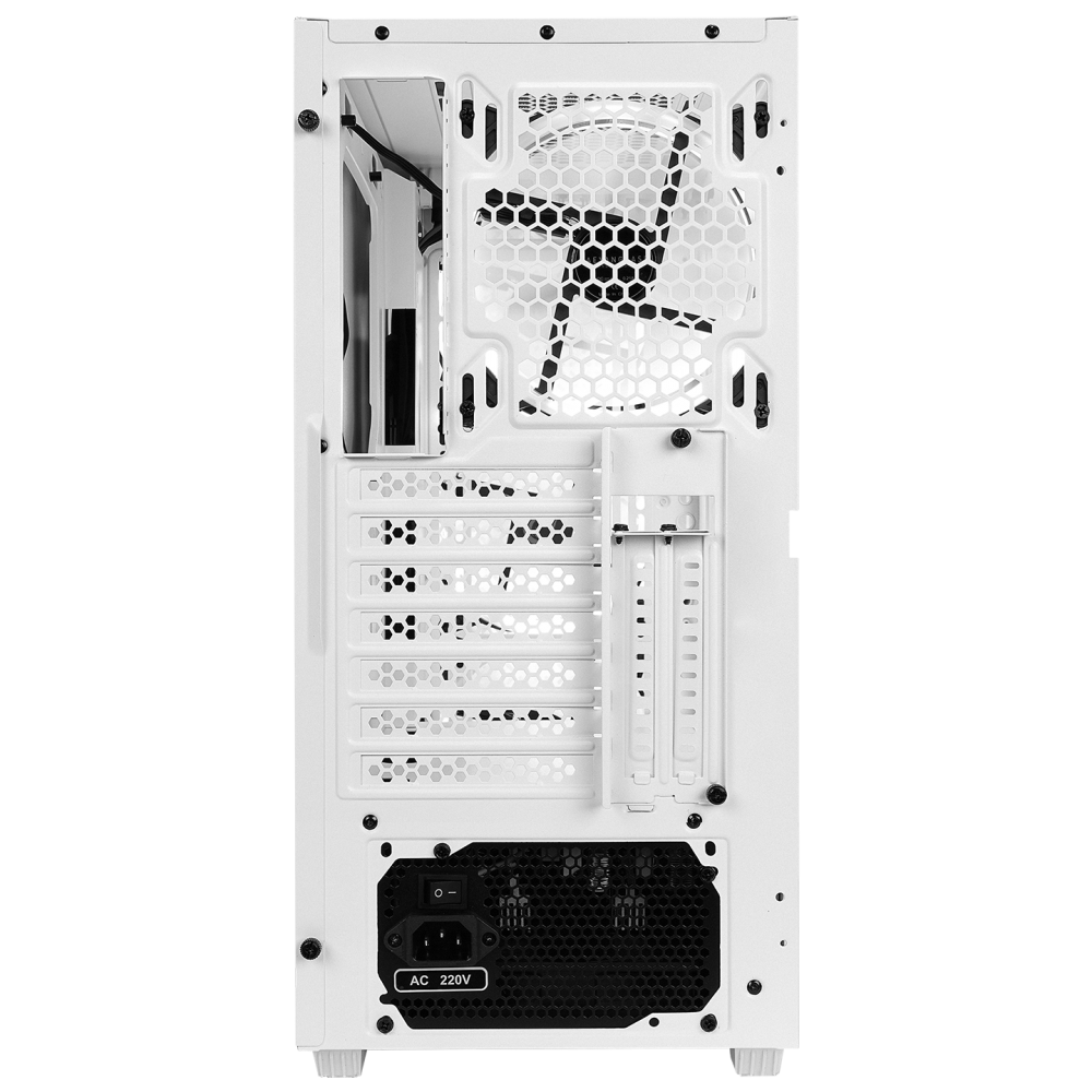 ZUKO 600W 80+ BRONZE Beyaz Metal Panel Temper Camlı Oyuncu Kasası - Rampage