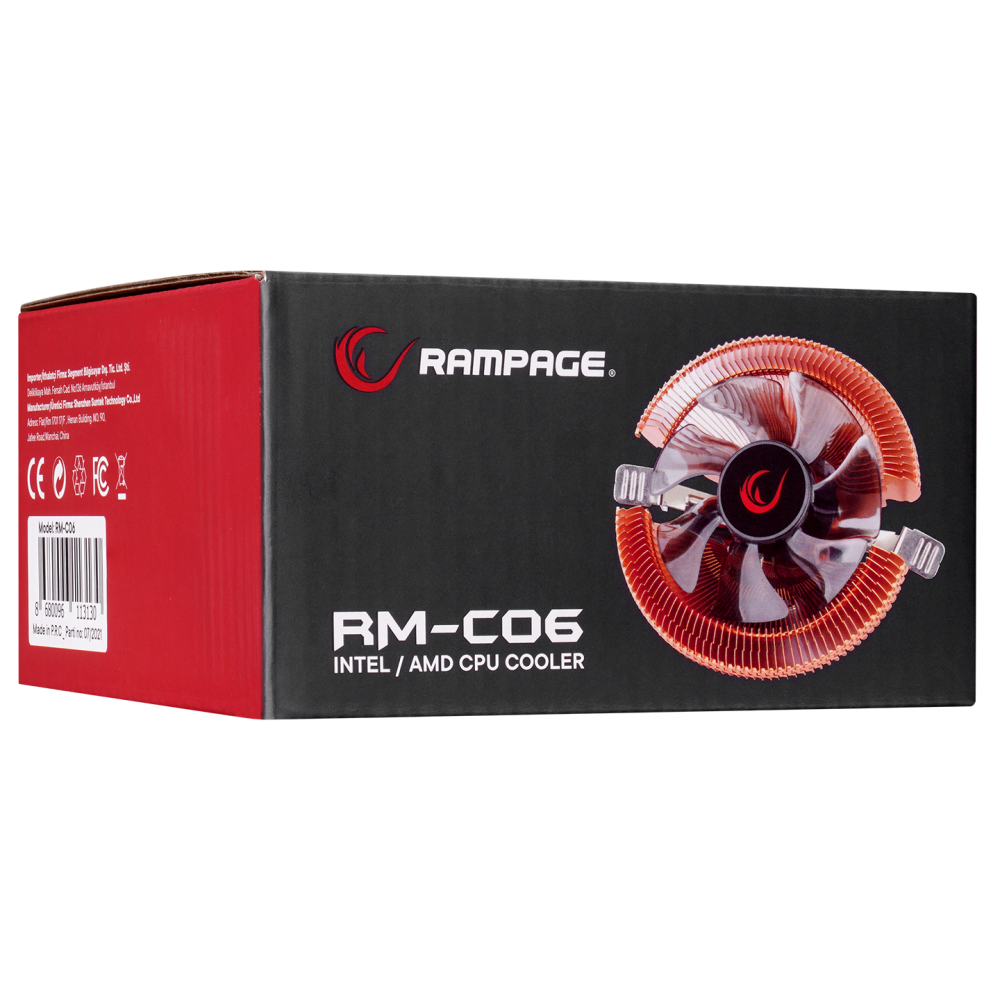 RM-C06 43.4CFM 2000RPM 9cm AMD/Intel LGA1200 Uyumlu Hava Soğutmalı CPU Fan